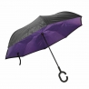Parasol odwrócony "Revers" z podwójnym materiałem dwa kolory: czarny + inny