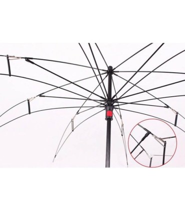 Parasol odwrócony "Revers" z podwójnym materiałem dwa kolory: czarny + inny