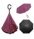 Parasol odwrócony "Revers" z podwójnym materiałem dwa kolory: czarny + inny