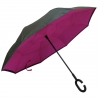 Parasol odwrócony "Revers" z podwójnym materiałem dwa kolory: czarny + inny