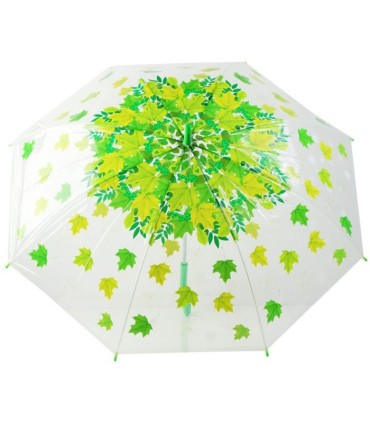 Automatyczna przezroczysta parasolka w liście