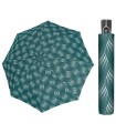 Automatyczna parasolka damska do torebki DOPPLER Fiber Magic, zielona w kropki