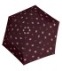 NAJLŻEJSZA 140 g parasolka damska Doppler  Fiber Havanna bordowa w groszki