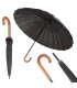 Parasol rządowy bardzo wytrzymały, 24 panele, drewniana rączka, włókno szklane, 105cm