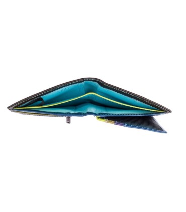 Cienki skórzany portfel damski marki DuDu®, RFID, brązowy, granat + inne