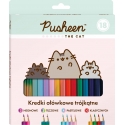  KREDKI TRÓJKĄTNE PUSHEEN 18K: 10 STANDARD 4 PASTELOWE 2 TĘCZOWE 2 NEONOWE