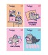 4 X ZESZYT A5, 32 KARTKI, TRZY LINIA, PUSHEEN KOTEK KOT