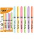 Zakreślacze BIC Highlighter Grip ścięta końcówka pastelowe kolory, blister 6 szt.