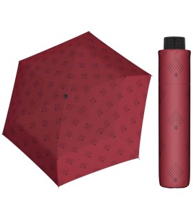 NAJLŻEJSZA 140 g parasolka damska Doppler  Fiber Havanna z subtelnym wzorem