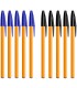 10 szt. x długopis BIC Orange Original Fine 0,8 mm: 5x niebieski i 5x czarny