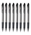 8 szt. x czarny długopis 0.7mm Pentel