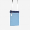 Skórzany portfel damski turystyczny na szyje marki DuDu®, niebieski