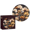 PUZZLE 500 elementów okrągłe ROUND FLOWERS KWIATY INTERDRUK