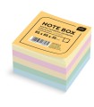 Kostka biurowa nieklejona karteczki w 5 kolorach, 85x85x35 mm INTERDRUK