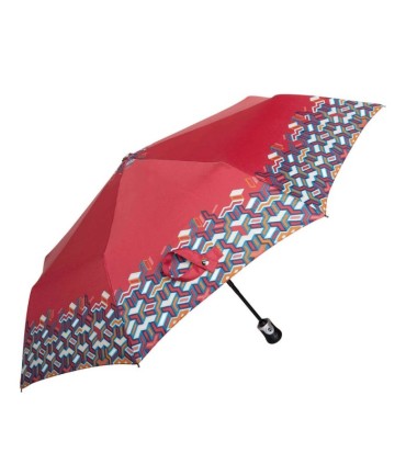 Automatyczna parasolka damska marki Parasol, skórzana rączka