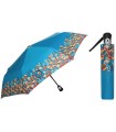 Automatyczna parasolka damska Carbon Steel polskiej marki Parasol, skórzana rączka