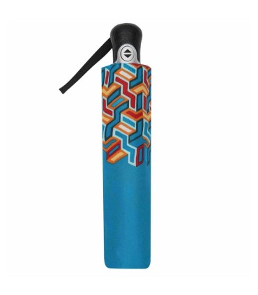 Automatyczna parasolka damska marki Parasol, skórzana rączka