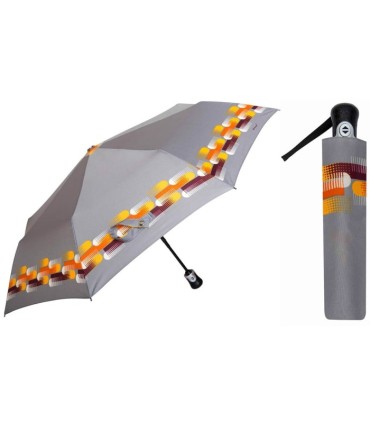 Automatyczna parasolka damska marki Parasol, skórzana rączka