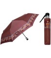 Automatyczna parasolka damska Carbon Steel polskiej marki Parasol, skórzana rączka