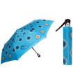 Automatyczna parasolka damska Carbon Steel polskiej marki Parasol, skórzana rączka
