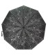 Otwierana automatycznie parasolka damska Tiros w srebrne krople, czarna