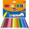 BARDZO WYTRZYMAŁE KREDKI ŚWIECOWE BIC KIDS PLASTIDECOR 24 KOLORY