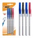 Długopisy BIC Round Stic Exact cienka końcówka 0,7 mm – różne kolory, komplet 4 szt.