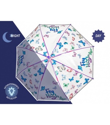 Parasolka dziecięca głęboka przezroczysta Perletti MOTYLKI