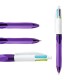Długopis automatyczny BIC 4 Colours Grip Fashion, fioletowa obudowa, 4 kolory