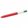 Długopis automatyczny BIC 4 Colours Fine, czerwona obudowa, 4 kolory, 0,8mm