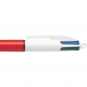 Długopis automatyczny BIC 4 Colours Fine, czerwona obudowa, 4 kolory, 0,8mm