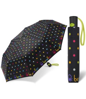 Automatyczna parasolka Benetton we wzory groszki