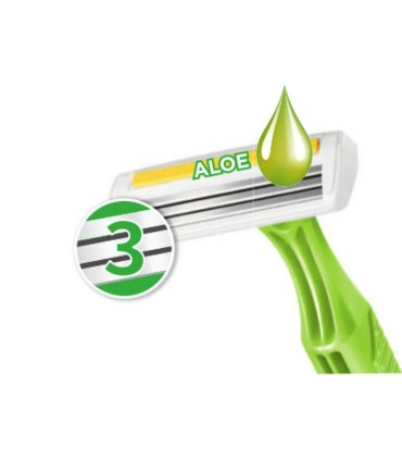 Maszynki golarki jednorazowe 6 sztuk BIC PURE LADY GREEN 3 ostrza dla pań