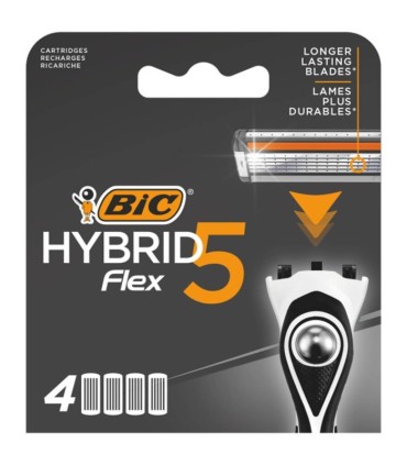 Wkłady do maszynek golarek BIC HYBRID FLEX 5 ostrzy 4 sztuki