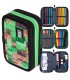 Piórnik trzykomorowy z wyposażeniem St.Right PIXEL GAMER PC05