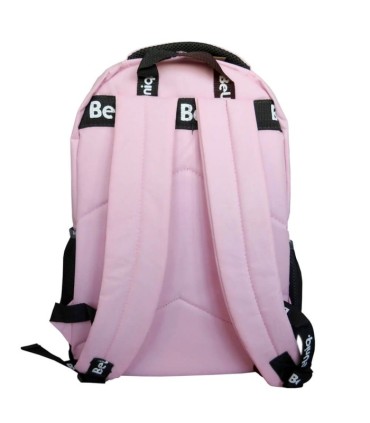 Lekki plecak młodzieżowy Paso BeUniq z łańcuszkiem, różowy