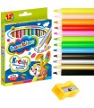 12 grubych kredek ołówkowych Bambino + temperówka