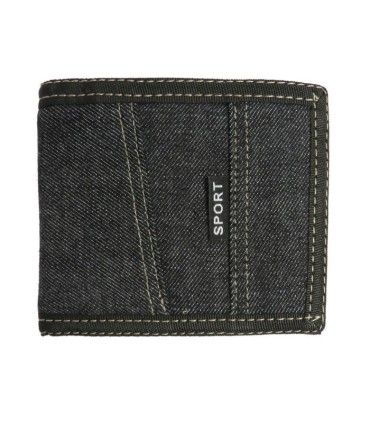 Portfel młodzieżowy sportowy JEANS czarny DH-301