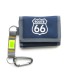 Portfel z KARABIŃCZYKIEM męski młodzieżowy ROUTE 66, NAVY Blue