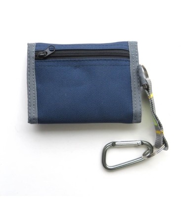 Portfel z KARABIŃCZYKIEM męski młodzieżowy ROUTE 66, NAVY Blue