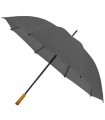 Parasol XL średnica 126 cm włókno rączka stylizowana na drewno IMPLIVA, szary