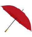 Parasol XL średnica 126 cm włókno rączka stylizowana na drewno IMPLIVA, czerwony