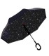 Parasol odwrócony "Revers" z motywem srebrnych gwiazdek