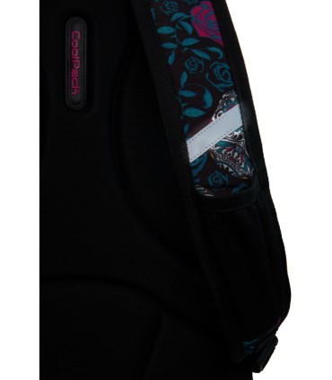 Dwukomorowy plecak szkolny CoolPack Strike L 27L, Skull&Roses B18049