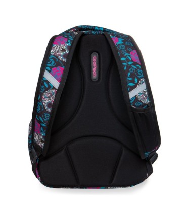 Dwukomorowy plecak szkolny CoolPack Strike L 27L, Skull&Roses B18049