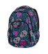 Dwukomorowy plecak szkolny CoolPack Strike L 27L, Skull&Roses B18049
