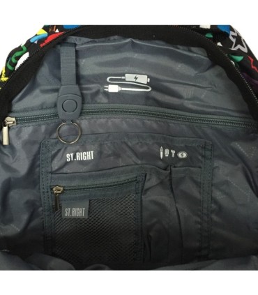 Dwukomorowy plecak szkolny St.Right 24 L, Jeans&Badges BP7