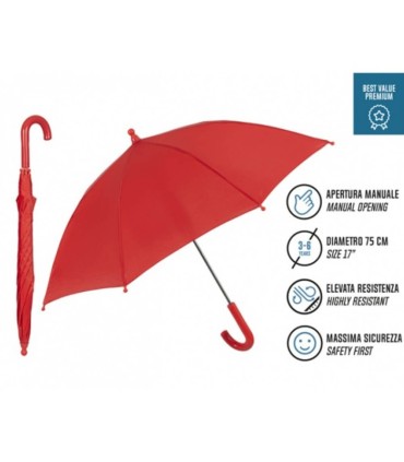 Parasolka dziecięca bezpieczna głęboka lekka PERLETTI czerwona