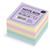 Kostka biurowa papierowa klejona karteczki kolorowa, 85x85x35 mm 350 karteczek INTERDRUK