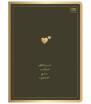 4 X ZESZYT A5, 60 KARTEK, KRATKA Z MARGINESEM, SATIN GOLD dla dziewczynki